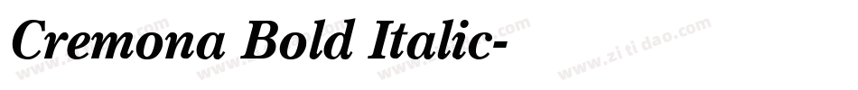 Cremona Bold Italic字体转换